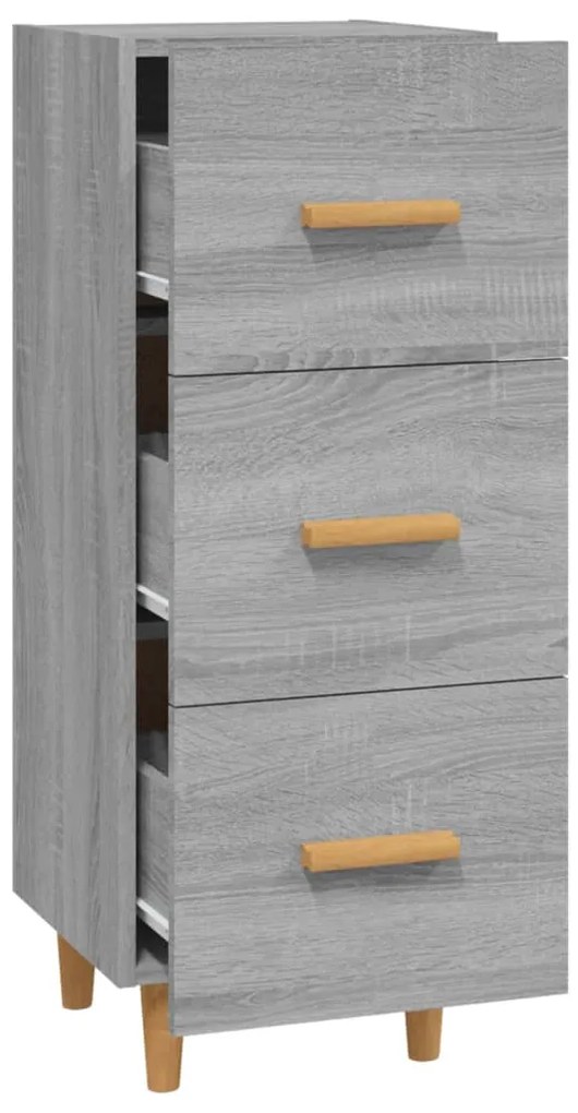 vidaXL Ντουλάπι Γκρι Sonoma 34,5x34x90 εκ. από Επεξεργασμένο Ξύλο