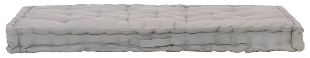 vidaXL Μαξιλάρα Δαπέδου / Παλέτας Γκρι 120 x 80 x 10 εκ. Βαμβακερή
