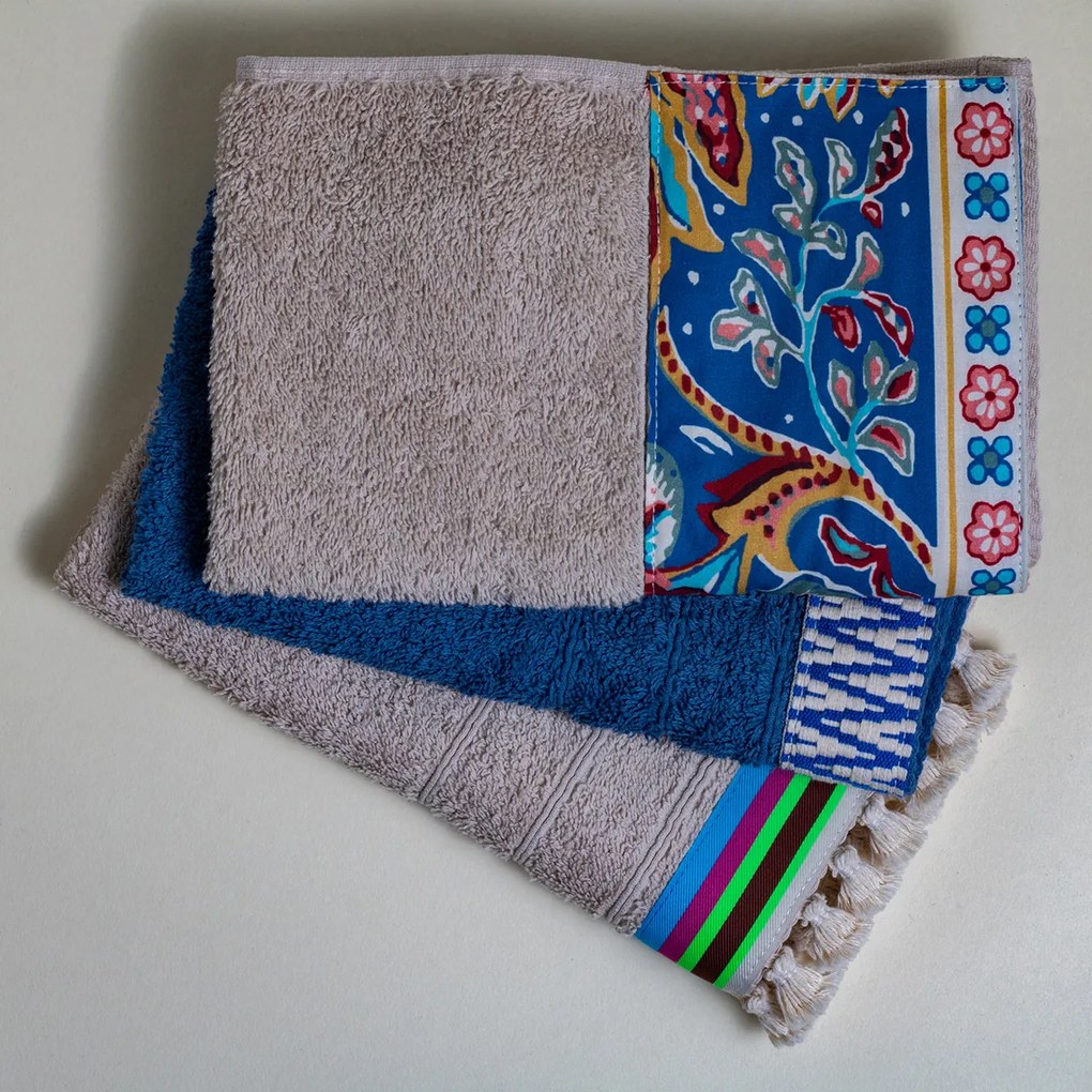 Πετσέτες Χεριών (Σετ 3τμχ) White Fabric Karpathos Multi 600gsm