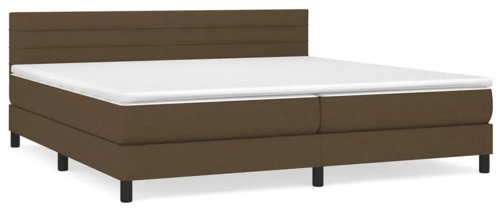 ΚΡΕΒΑΤΙ BOXSPRING ΜΕ ΣΤΡΩΜΑ ΣΚΟΥΡΟ ΚΑΦΕ 200X200 ΕΚ. ΥΦΑΣΜΑΤΙΝΟ 3140164