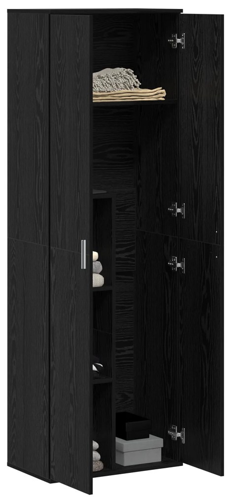 vidaXL Ντουλάπι Μαύρου Δρύος 60x35x180 cm Επεξεργασμένο Ξύλο