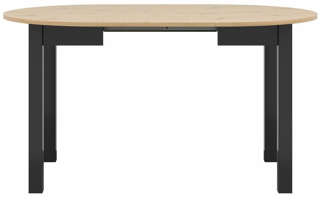 Τραπέζι Boston 476, Artisan βελανιδιά, Μαύρο, 76cm, 33 kg, Επιμήκυνση, Ινοσανίδες μέσης πυκνότητας, Πλαστικοποιημένη μοριοσανίδα | Epipla1.gr