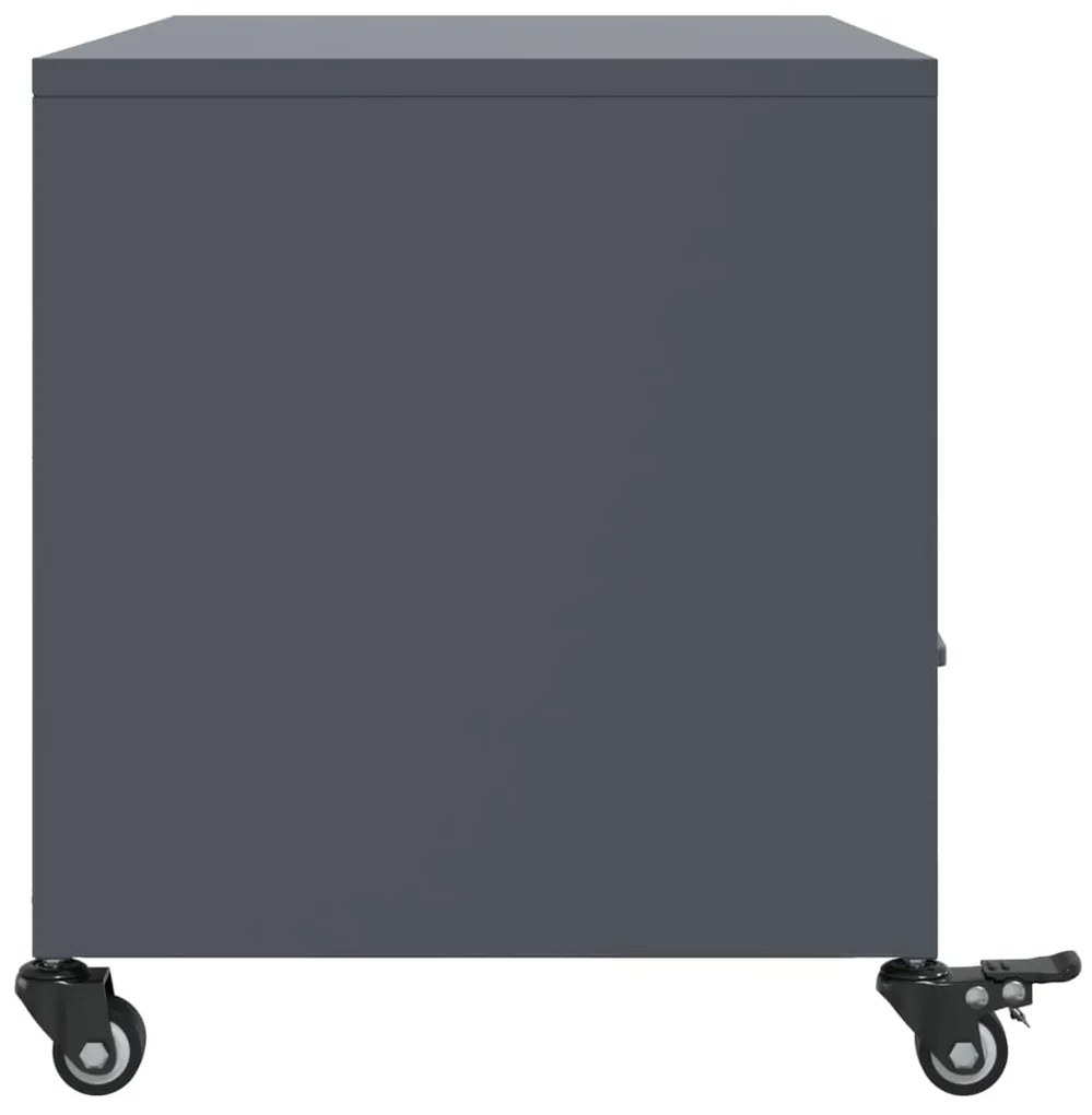 vidaXL Έπιπλο Τηλεόρασης Μαύρο 68x39x43,5 εκ. Χάλυβας