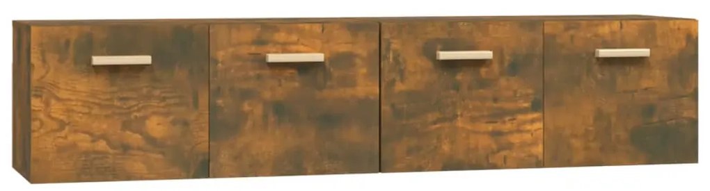vidaXL Ντουλάπια Τοίχου 2 τεμ. Καπνιστή δρυς 80x35x36,5 εκ. Επεξ. Ξύλο