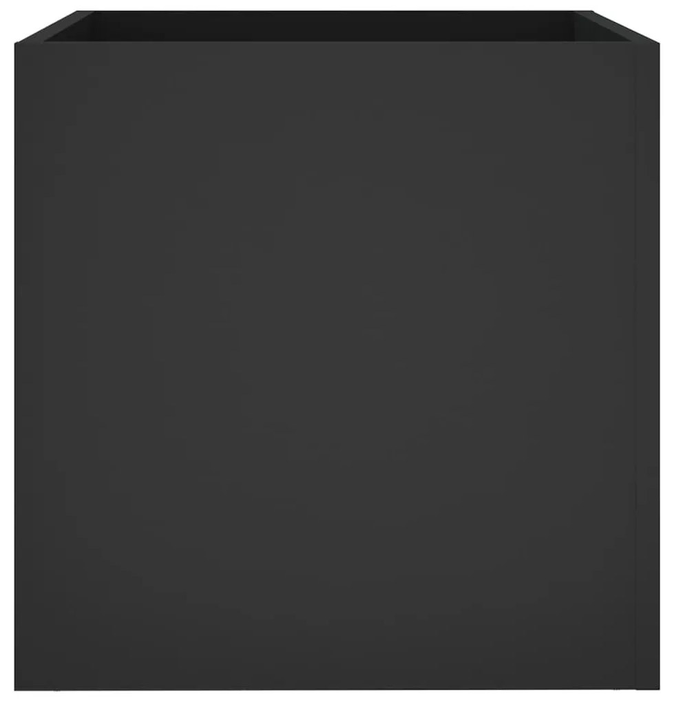Ζαρντινιέρα Μαύρη 40 x 40 x 40 εκ. από Επεξεργασμένο Ξύλο - Μαύρο