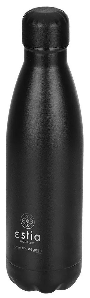 Μπουκάλι Θερμός Flask Lite Save The Aegean Matte Black 500ml - Estia