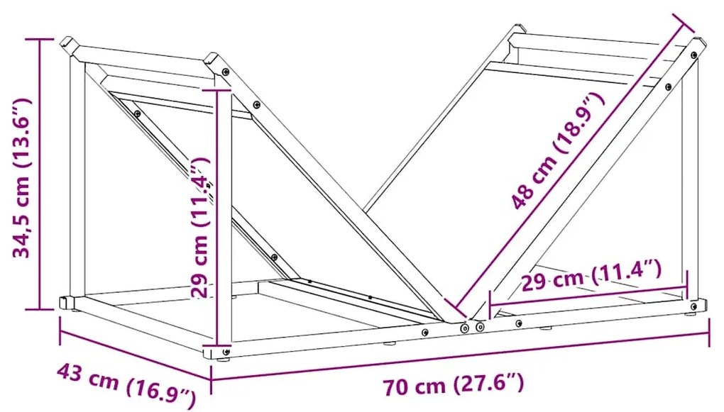 ΡΑΦΙ ΚΑΥΣΟΞΥΛΩΝ ΑΝΘΡΑΚΙ 70X43X34,5 ΕΚ. ΧΑΛΥΒΑΣ ΨΥΧΡΗΣ ΕΛΑΣΗΣ 864175