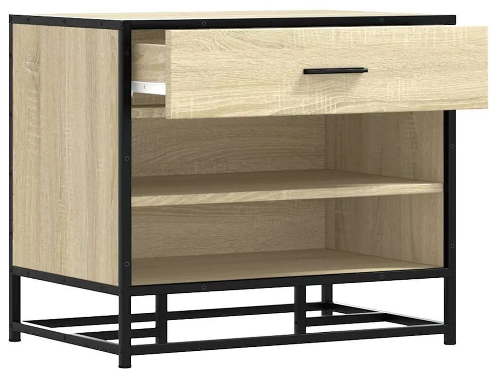 vidaXL Πάγκος παπουτσιών Δρυς sonoma 60x40x53,5 cm Επεξεργασμένο ξύλο