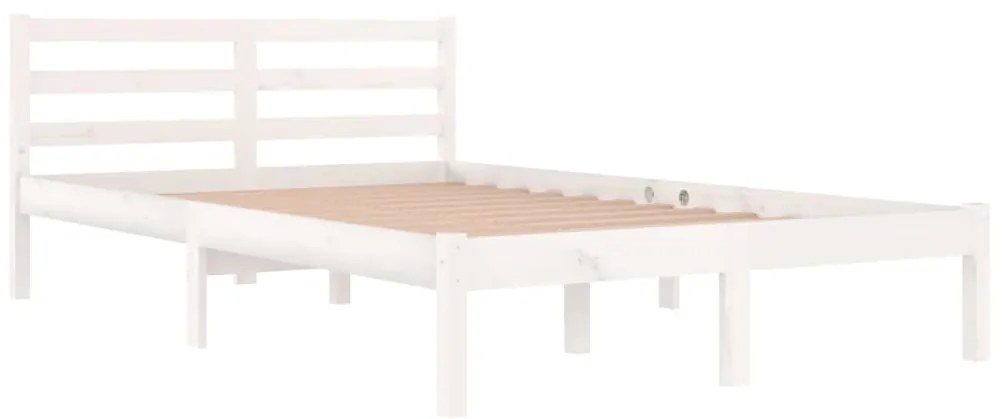 vidaXL Πλαίσιο Κρεβατιού Λευκό 120 x 200 εκ. από Μασίφ Ξύλο Πεύκου