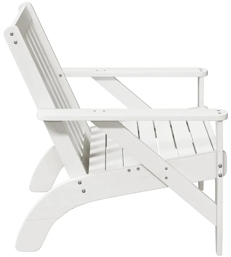 vidaXL Καρέκλα κήπου Adirondack Λευκό 75x77x77 cm Στερεό ξύλο πεύκο