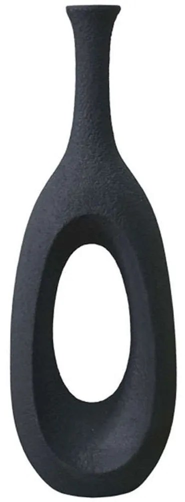 Βάζο 06-00-23622 27x20x76cm Black Marhome Fiberglass