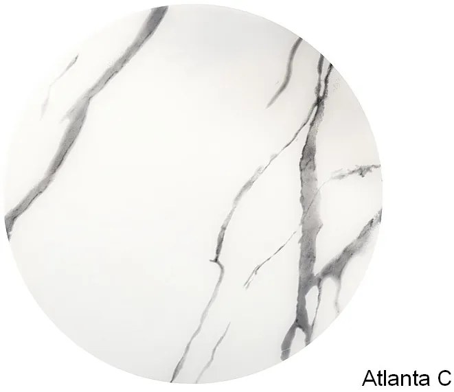 Τραπεζάκια σαλονιού γυάλινα λευκά ATLANTA Φ80x80x45 DIOMMI ATLANTACBC 80-1533