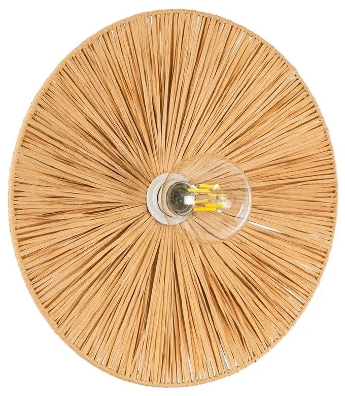 Φωτιστικό Τοίχου - Απλίκα Colombo 02277 Boho 1xE27 IP20 40x4,5cm Beige-Brown GloboStar