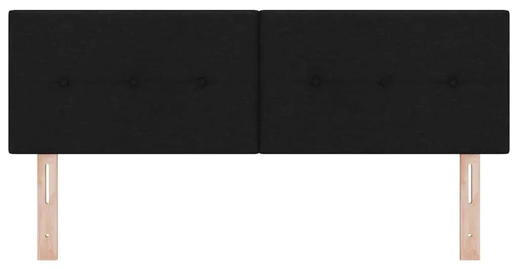 vidaXL LED Κεφαλάρι με φώτα λωρίδας LED Μαύρο 160 cm ύφασμα
