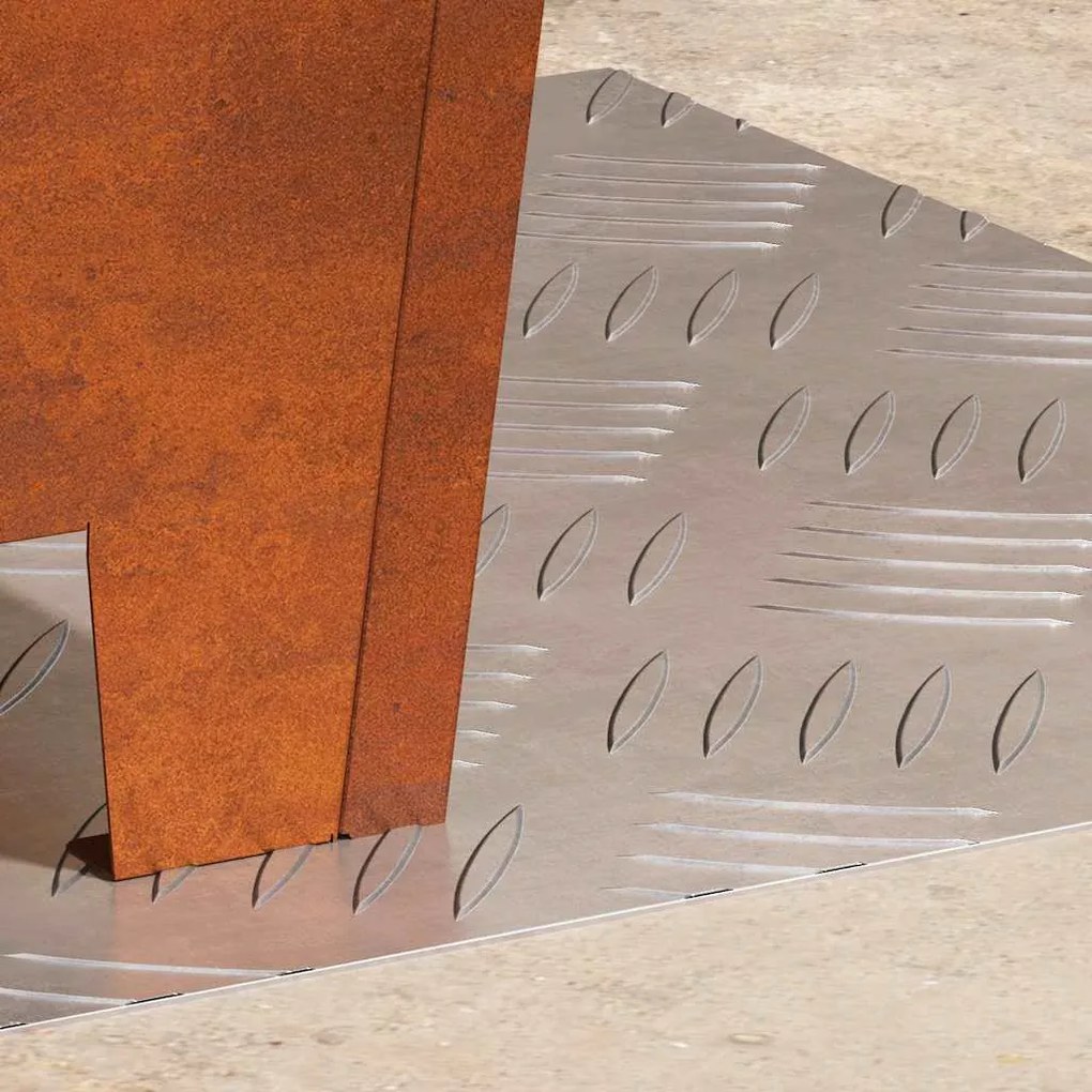 vidaXL Σκαλοπάτι τετράγωνο 2 pcs Ασημί 40 x 40 cm Αλουμίνιο