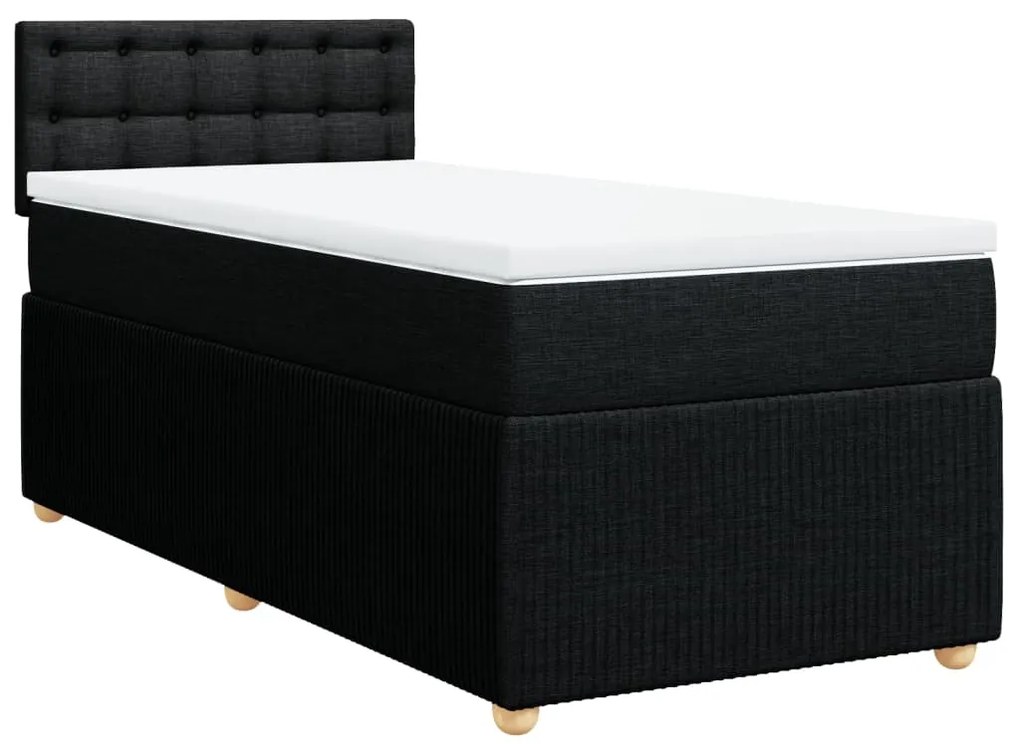 ΚΡΕΒΑΤΙ BOXSPRING ΜΕ ΣΤΡΩΜΑ ΜΑΥΡΟ 90X200 ΕΚ. ΥΦΑΣΜΑΤΙΝΟ 3287355