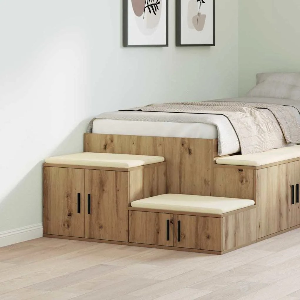 vidaXL Ντουλάπι αποθήκευσης 2 pcs Artisan Oak 118 x 41 x 40 εκ