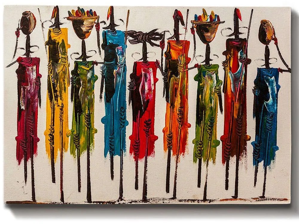 Πίνακας Καμβάς 529TCR1520 100x70cm Multi Wallity Οριζόντιοι Wood, Canvas