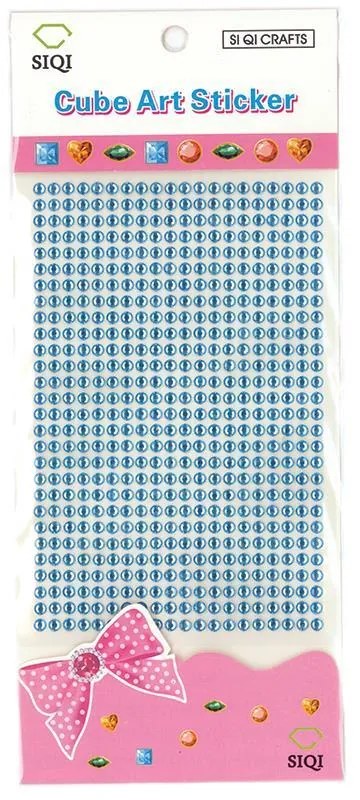 Στρας Ø4mm αυτοκόλλητα μπλε 560τεμ/blister  τμχ.