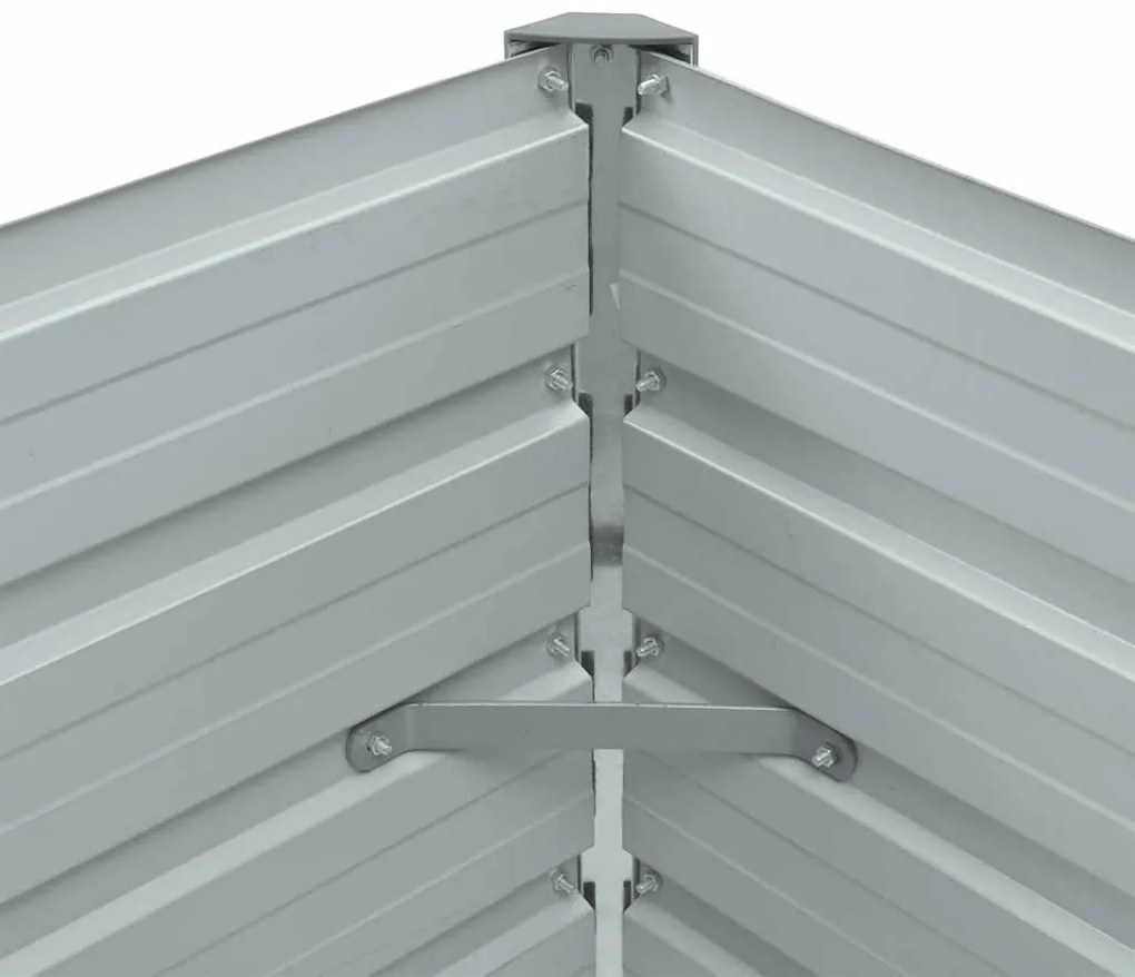 vidaXL Ζαρντινιέρα Υπερυψωμένη Γκρι 100x40x45 εκ. Γαλβανισμ. Χάλυβας