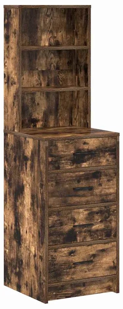 vidaXL Highboard Καπνιστή δρυς 40 x 41 x 135 εκ. Επεξεργασμένο ξύλο