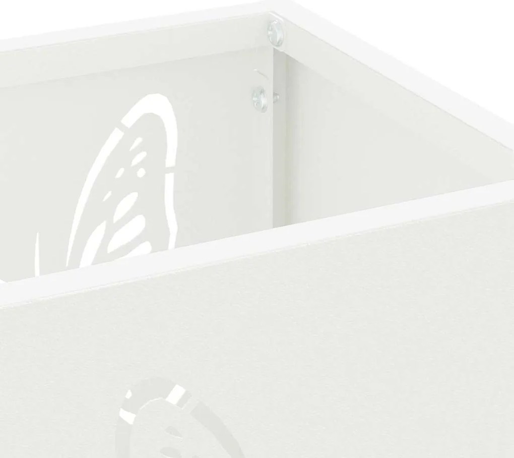 vidaXL Σχέδιο & βάση αποθήκευσης Λευκό 15.5 x 15.5 x 49 εκ Μέταλλο