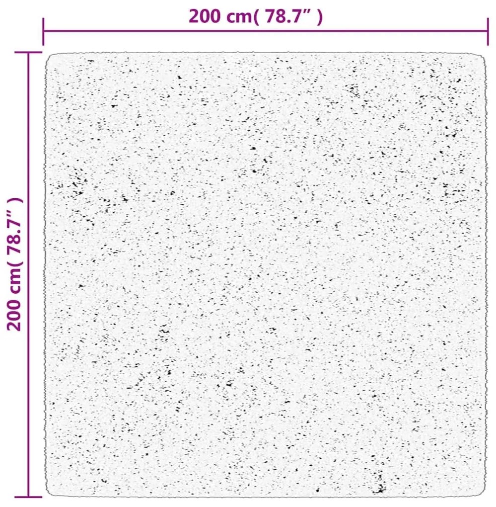 Χαλί OVIEDO με Κοντό Πέλος Μαύρο 200 x 200 εκ. - Μαύρο