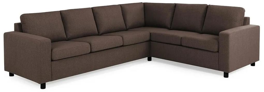 Γωνιακός Καναπές Scandinavian Choice C151, Μαύρο, Καφέ, 284x223x80cm, Πόδια: Πλαστική ύλη | Epipla1.gr