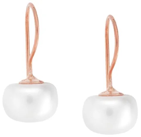 Σκουλαρίκια Senza Silver 925 Rose Gold Plated White
