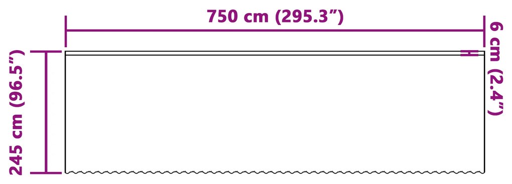 vidaXL Κουρτίνες με κουρτίνες Λευκό 750 x 245 εκ. Πολυεστέρας