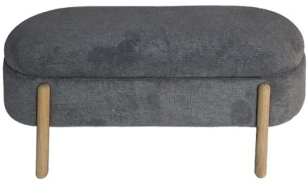 Σκαμπό Με Αποθηκευτικό Χώρο Cloud 735-2207-D 108x41x48cm Grey