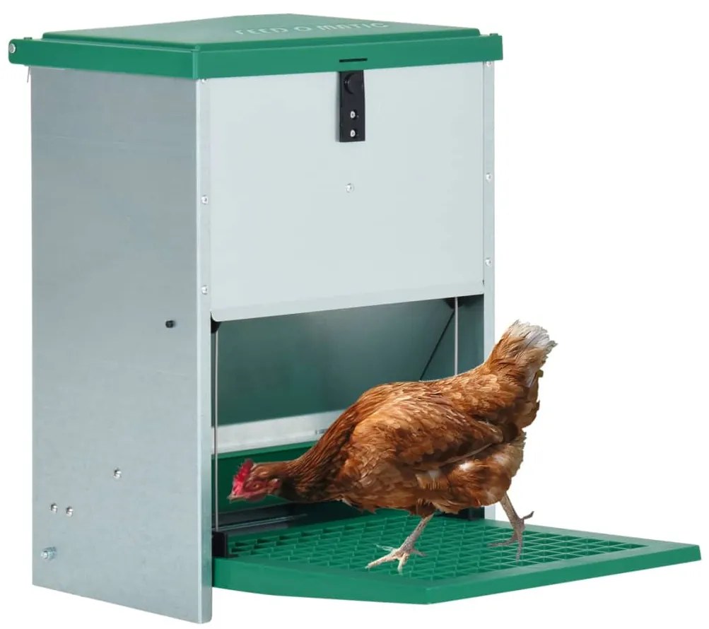 vidaXL Αυτόματη Ταΐστρα Πουλερικών Feedomatic με Πεντάλ 12 κ.