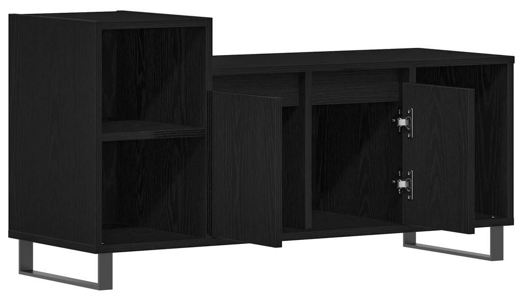 vidaXL Κάσκα Τηλεόρασης Μαύρο Δρυς 100x35x55 εκ. Επεξεργασμένο Ξύλο
