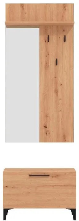 Στάντ για Χολ Terni Artisan Oak 67,5x35x200 εκ.