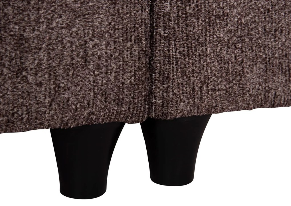 Επενδυμένο Κρεβάτι LUTHER Διπλό Ύφασμα Μπουκλέ Καφέ 160x200 εκ. 160x200x122 εκ.