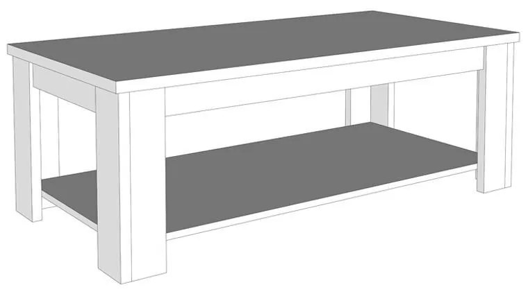 Τραπεζάκι Σαλονιού Oscar KS Artisan Oak 120x60x41 εκ. 120x60x41 εκ.