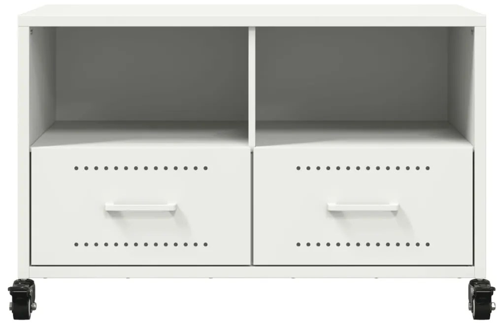 vidaXL Έπιπλο Τηλεόρασης Λευκό 68 x 39 x 43,5 εκ. Χάλυβας