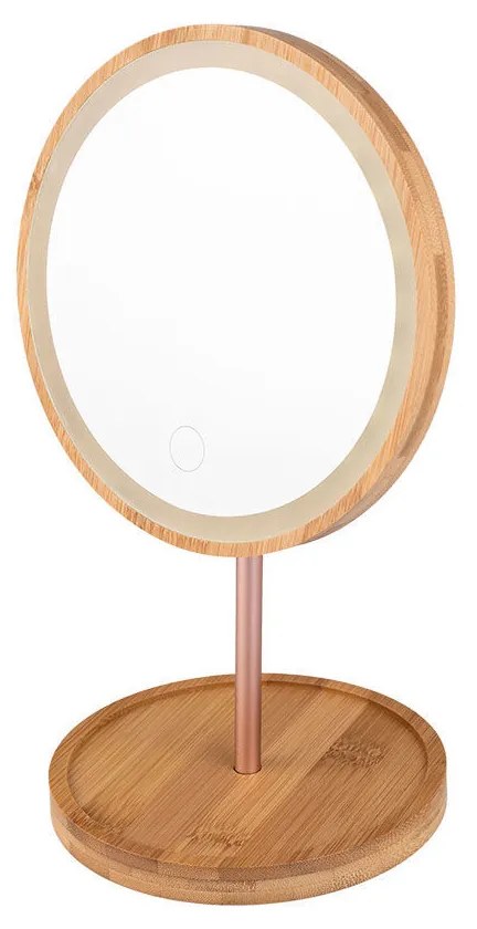 Καθρέφτης Επιτραπέζιος Με Led Φωτισμό Bamboo Essentials 18X18X30cm - Estia