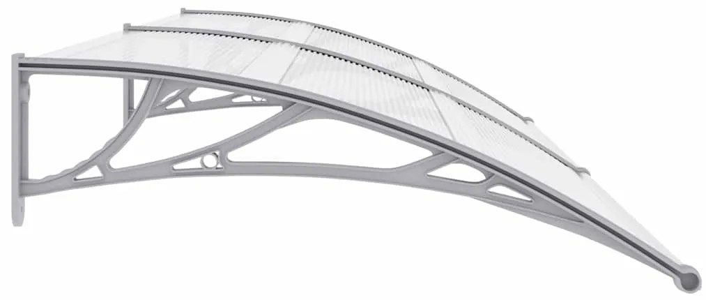 vidaXL Στέγαστρο Πόρτας Γκρι 240 x 100 εκ. Πολυανθρακικό
