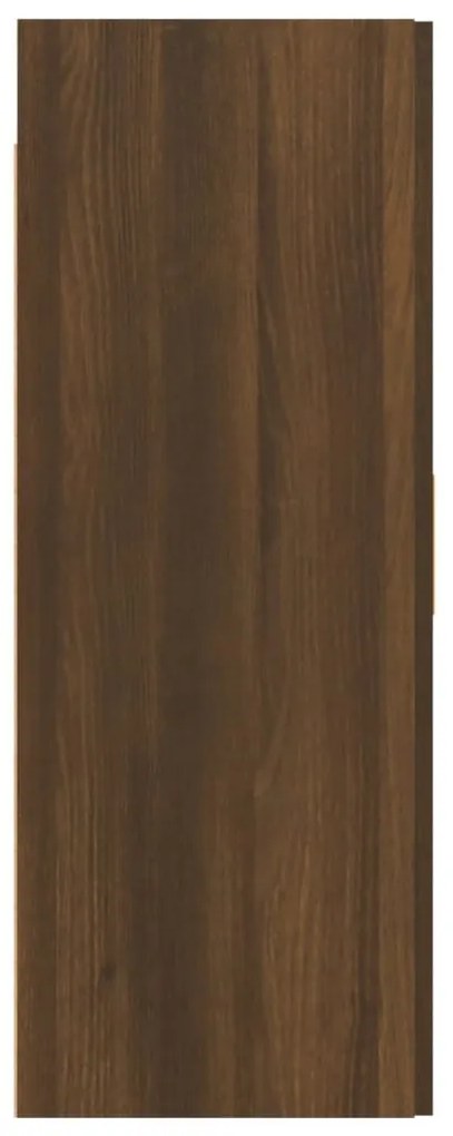 vidaXL Κρεμαστό Ντουλάπι Τοίχου Καφέ Δρυς 69,5x34x90 εκ Επεξ. Ξύλο