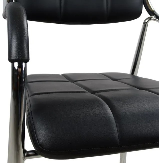 ΚΑΡΕΚΛΑ ΕΠΙΣΚΕΠΤΟΥ OBERON HM1018.01 ΜΑΥΡΟ PU 51x52x86Υ εκ.