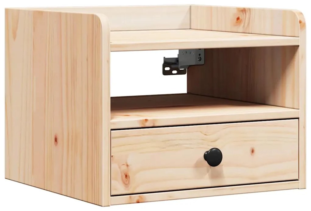 vidaXL Κομοδίνο με συρτάρι Καφέ 38 x 36 x 29.5 εκ Μασίφ ξύλο πεύκου