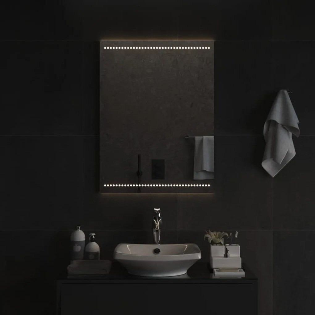 vidaXL Καθρέφτης Μπάνιου με LED 60x80 εκ.