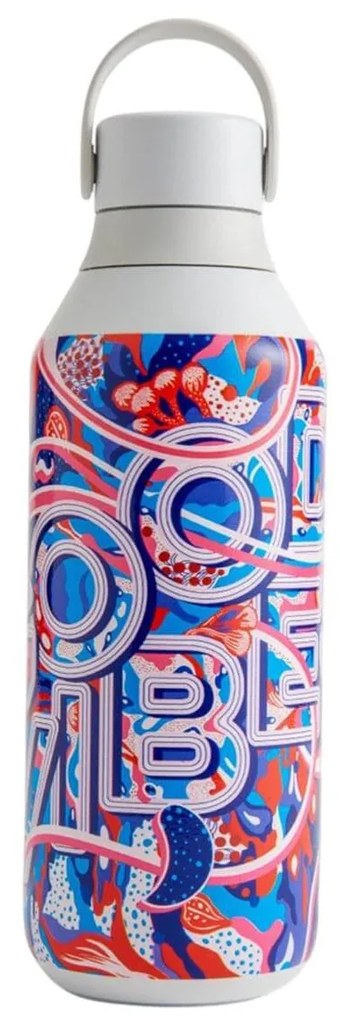 Μπουκάλι Θερμός Series 2 Urban Murals Chilly's με χωρητικότητα 500ml και διατήρηση θερμοκρασίας 12h ζεστό / 24h κρύο - Good Vibes