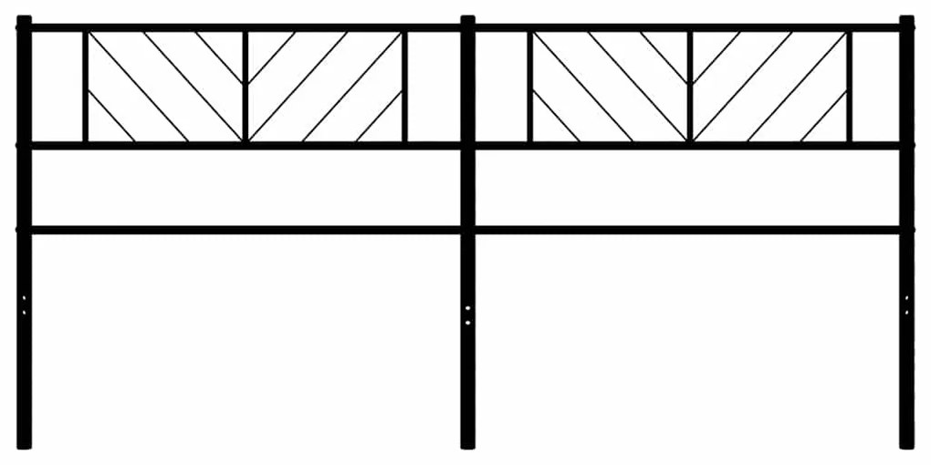 vidaXL Κεφαλάρι Μαύρο 193 εκ. Μεταλλικό