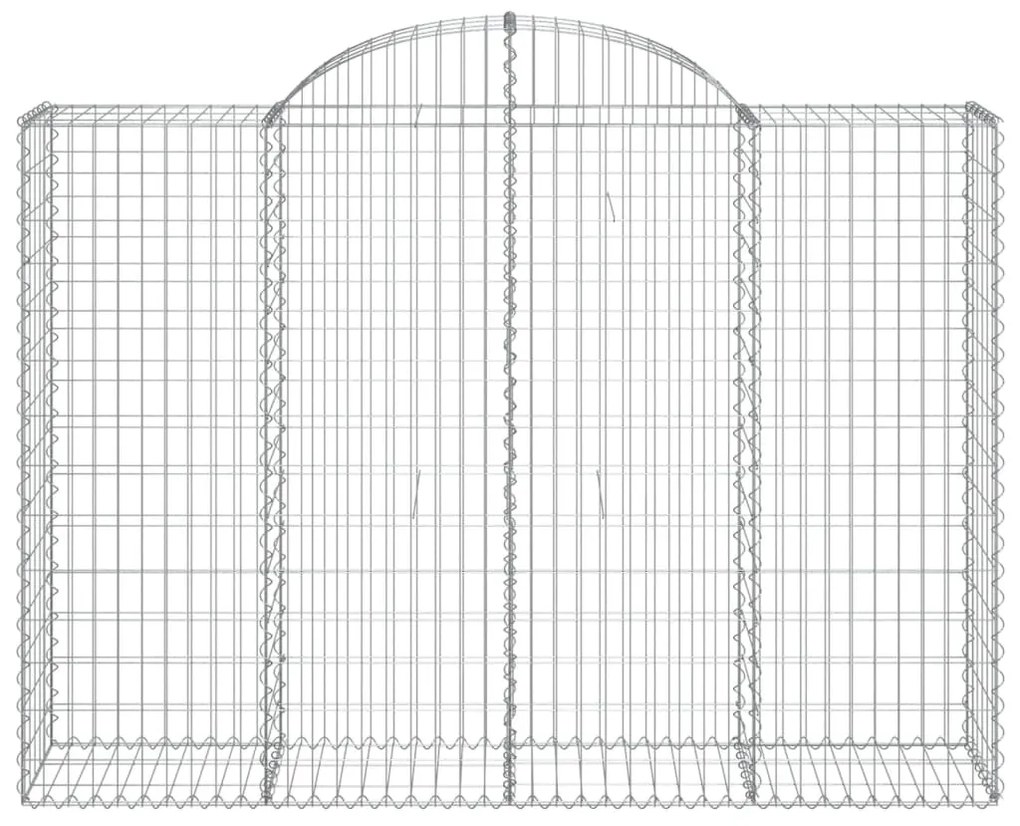 vidaXL Συρματοκιβώτια Τοξωτά 2 τεμ. 200x50x140/160 εκ. Γαλβαν. Ατσάλι