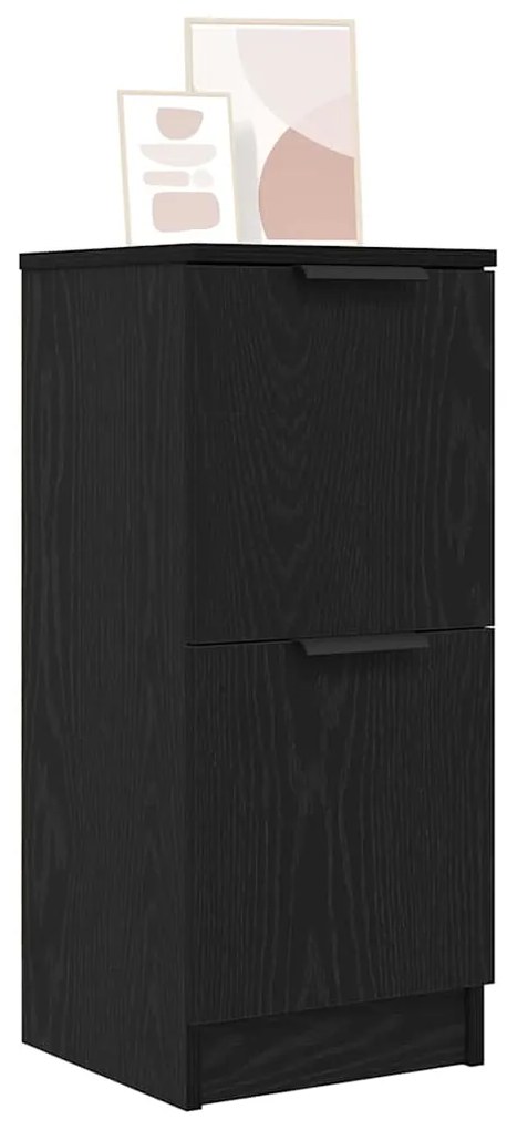 vidaXL Πλαϊνό γραφείο 2 pcs Μαύρη Οξυά 30 x 30 x 70 εκ.