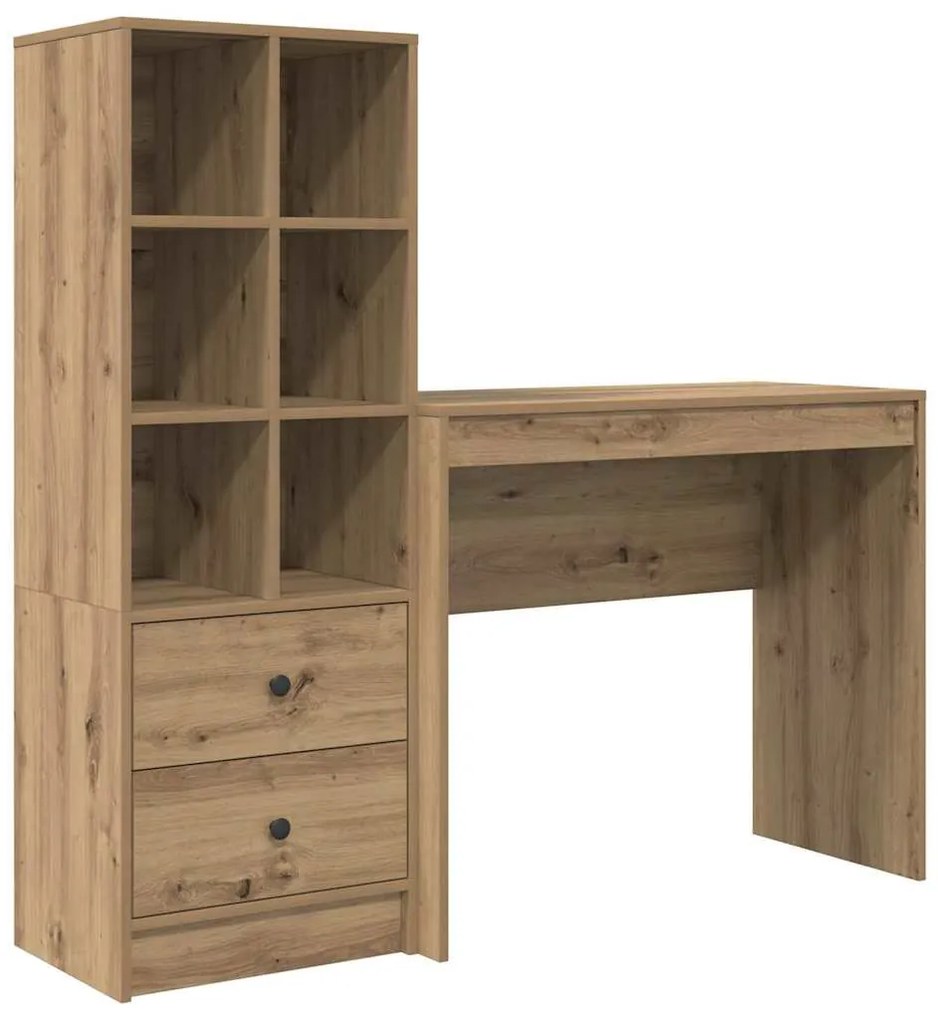 vidaXL Γραφείο με αποθηκευτικό χώρο με συρτάρι 2 pcs artisan δρυς