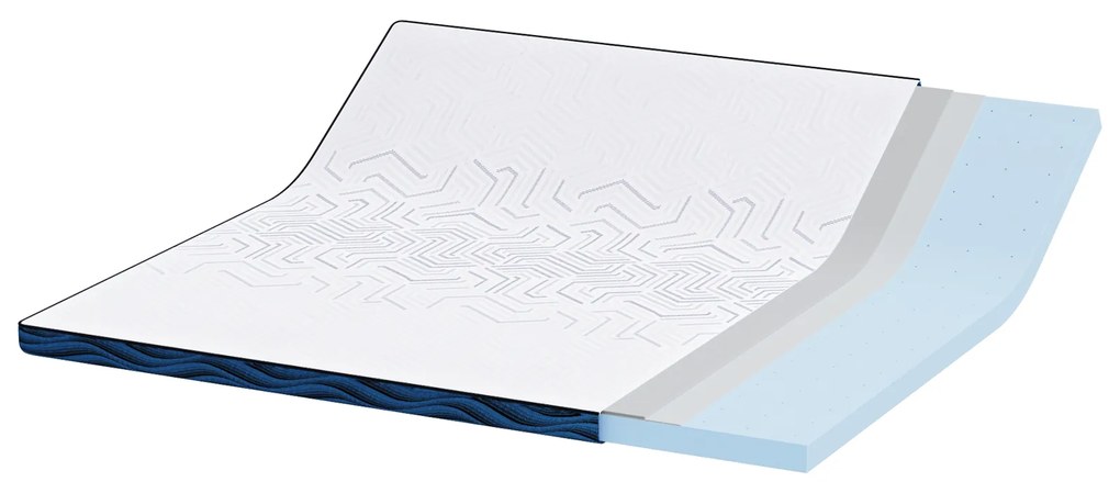 vidaXL Στρώματα Λευκό και Μπλε 180 x 200 cm