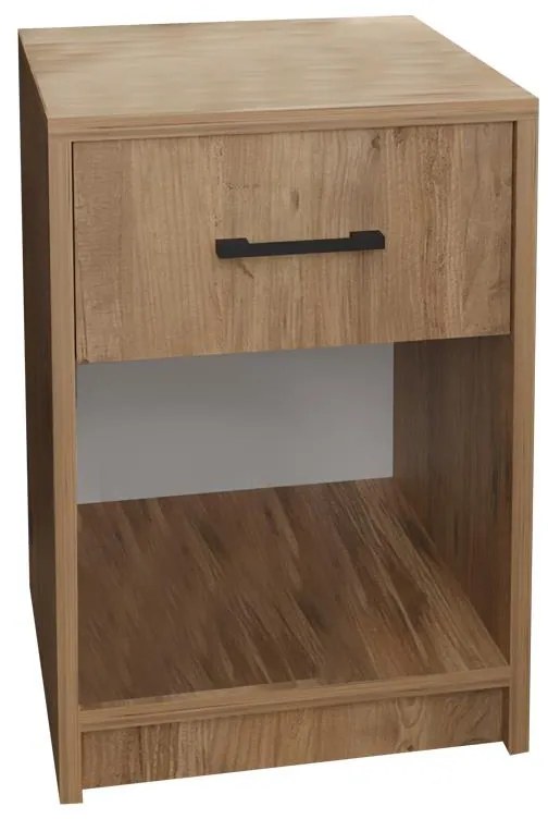 Κομοδίνο Ponil oak μελαμίνης 41x41x54.5εκ 41x41x54.5 εκ.